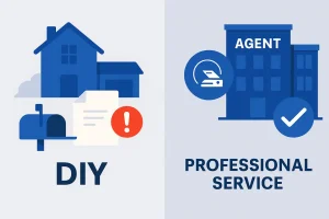 DIY vs professional registered agent services comparison showing risks of self-service and benefits of expert support